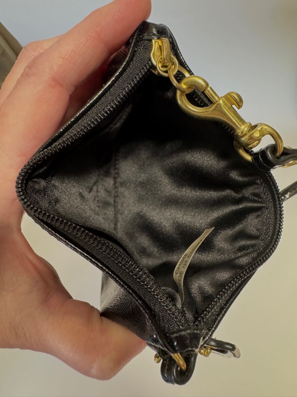 Coach Poppy Leather Wristlet Black 1941 Heritage Patch Corner Zip - Picture 10 of 10